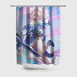 Шторка для душа 7 марта арт Honkai star rail, цвет: 3D-принт