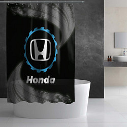 Шторка для душа Honda в стиле Top Gear со следами шин на фоне, цвет: 3D-принт — фото 2