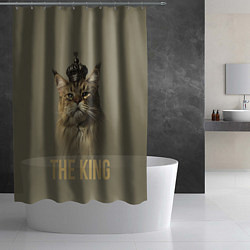 Шторка для душа Король котов Мейн-кун, цвет: 3D-принт — фото 2