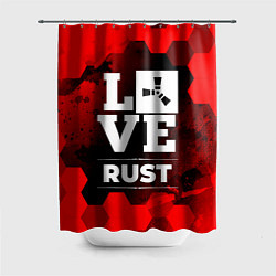 Шторка для душа Rust Love Классика, цвет: 3D-принт