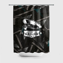 Шторка для душа Фуражка кепка моряка - матроса, цвет: 3D-принт