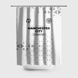 Шторка для душа Manchester City Champions Униформа, цвет: 3D-принт