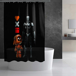 Шторка для душа Любовь Смерть и Роботы Love Death and Robots, цвет: 3D-принт — фото 2