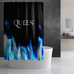 Шторка для душа Queen Blue Fire, цвет: 3D-принт — фото 2