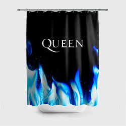 Шторка для душа Queen Blue Fire, цвет: 3D-принт