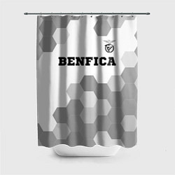 Шторка для душа Benfica Sport на светлом фоне, цвет: 3D-принт