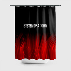 Шторка для душа System of a Down Red Plasma, цвет: 3D-принт