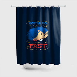 Шторка для душа Little Sonic gotta go fast, цвет: 3D-принт