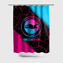 Шторка для душа Brighton Neon Gradient, цвет: 3D-принт