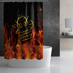 Шторка для душа ARCANE League Of Legends огонь, цвет: 3D-принт — фото 2