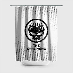 Шторка для душа The Offspring с потертостями на светлом фоне, цвет: 3D-принт