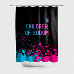 Шторка для душа Children of Bodom - neon gradient: символ сверху, цвет: 3D-принт