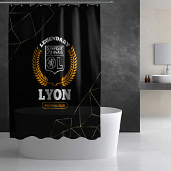 Шторка для душа Лого Lyon и надпись legendary football club на тем, цвет: 3D-принт — фото 2