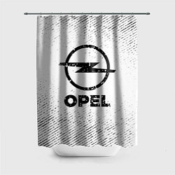 Шторка для душа Opel с потертостями на светлом фоне, цвет: 3D-принт
