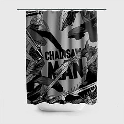 Шторка для душа Chainsaw man comix, цвет: 3D-принт