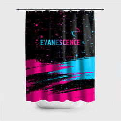 Шторка для душа Evanescence - neon gradient: символ сверху, цвет: 3D-принт