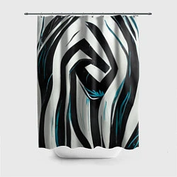 Шторка для душа Цифровой окрас зебры, цвет: 3D-принт