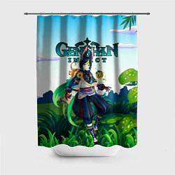 Шторка для душа Тигнари Геншин импакт, цвет: 3D-принт