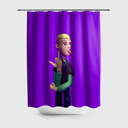Шторка для ванной Lil Peep На Фиолетовом Фоне