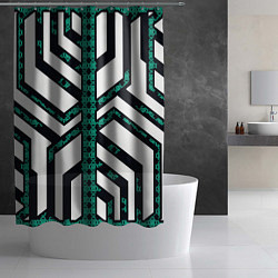 Шторка для душа Киберпанк сеть, цвет: 3D-принт — фото 2