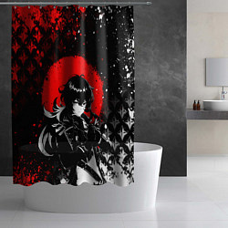 Шторка для душа Дилюк - Мрачный геншин, цвет: 3D-принт — фото 2