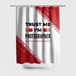 Шторка для душа Trust me Im photographer white, цвет: 3D-принт