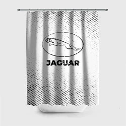 Шторка для душа Jaguar с потертостями на светлом фоне, цвет: 3D-принт