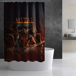 Шторка для душа Полудемон Metal Hellsinger, цвет: 3D-принт — фото 2