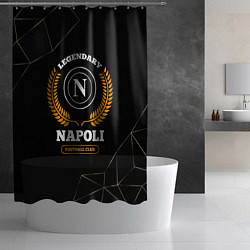 Шторка для душа Лого Napoli и надпись legendary football club на т, цвет: 3D-принт — фото 2