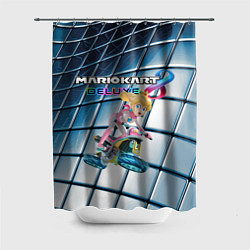 Шторка для душа Принцесса Персик гонщица - Mario Kart 8 Deluxe, цвет: 3D-принт