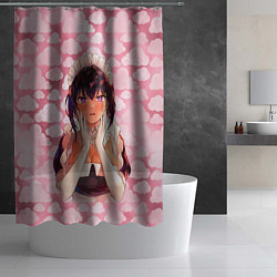 Шторка для душа Моя новая горничная очень подозрительна - аниме, цвет: 3D-принт — фото 2