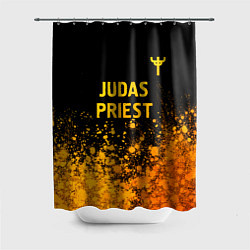 Шторка для душа Judas Priest - gold gradient: символ сверху, цвет: 3D-принт