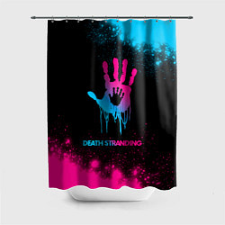 Шторка для душа Death Stranding - neon gradient, цвет: 3D-принт