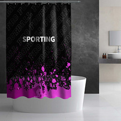 Шторка для душа Sporting pro football: символ сверху, цвет: 3D-принт — фото 2