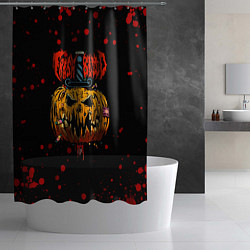 Шторка для душа Кровавая тыква Хэллоуин, цвет: 3D-принт — фото 2