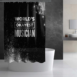 Шторка для душа Worlds okayest musician - dark, цвет: 3D-принт — фото 2