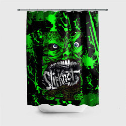 Шторка для душа Slipknot - green monster по, цвет: 3D-принт