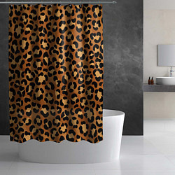 Шторка для душа Леопардовый цвет, цвет: 3D-принт — фото 2