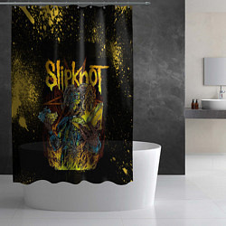 Шторка для душа Slipknot Yellow Monster, цвет: 3D-принт — фото 2
