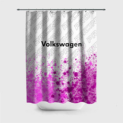 Шторка для душа Volkswagen pro racing: символ сверху, цвет: 3D-принт