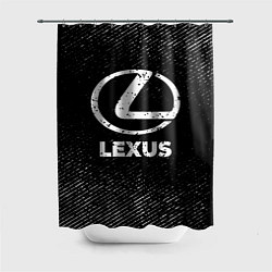 Шторка для душа Lexus с потертостями на темном фоне, цвет: 3D-принт