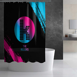 Шторка для душа The Killers - neon gradient, цвет: 3D-принт — фото 2