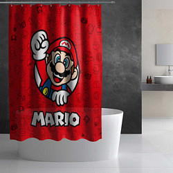 Шторка для душа Луиджи и Марио, цвет: 3D-принт — фото 2
