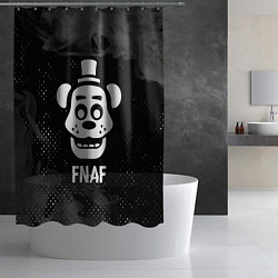 Шторка для душа FNAF glitch на темном фоне, цвет: 3D-принт — фото 2