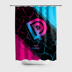 Шторка для душа Deep Purple - neon gradient, цвет: 3D-принт