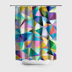 Шторка для душа Полигональная текстура, цвет: 3D-принт