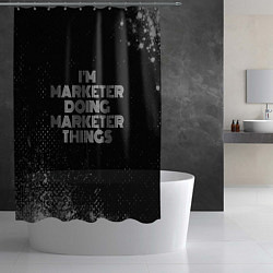 Шторка для душа Im marketer doing marketer things: на темном, цвет: 3D-принт — фото 2
