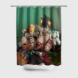 Шторка для душа Zagreus and Melinoe - Hades 2, цвет: 3D-принт