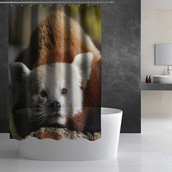 Шторка для душа Красная панда ждёт, цвет: 3D-принт — фото 2