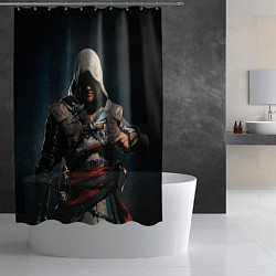 Шторка для душа Assassins Creed 4, цвет: 3D-принт — фото 2